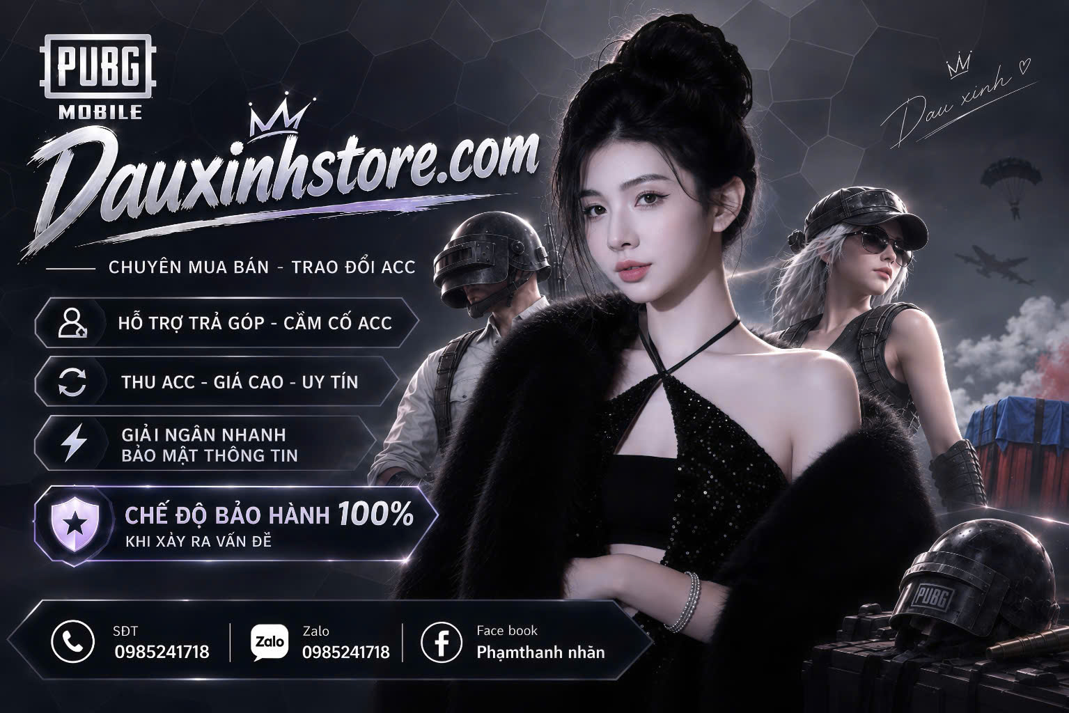 Dauxinhstore - mua bán, trao đổi tài khoản game